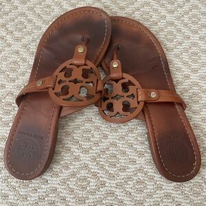 Tory Burch Brown Leather Sandals